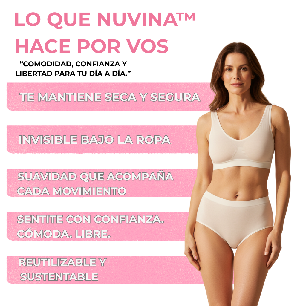 Nuvina | Bombachas antifugas con sistema de filtrado tricapa